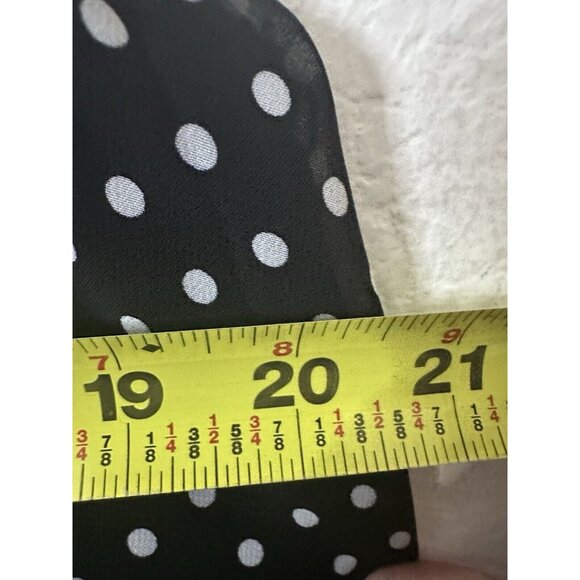 Torrid Sophie Black Polka Dot Sleeveless Chiffon Tank Shirt Size Large (0) - Picture 6 of 7